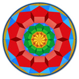 Pentagon Circle Quilt BRGY 36 x 36 Custom Shape Metal Sign