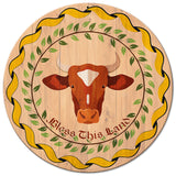 Cow Hex Sign 14 x 14 Round Metal Sign