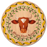 Cow Hex Sign 14 x 14 Round Metal Sign