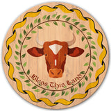 Cow Hex Sign 28 x 28 Round Metal Sign