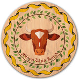 Cow Hex Sign 28 x 28 Round Metal Sign