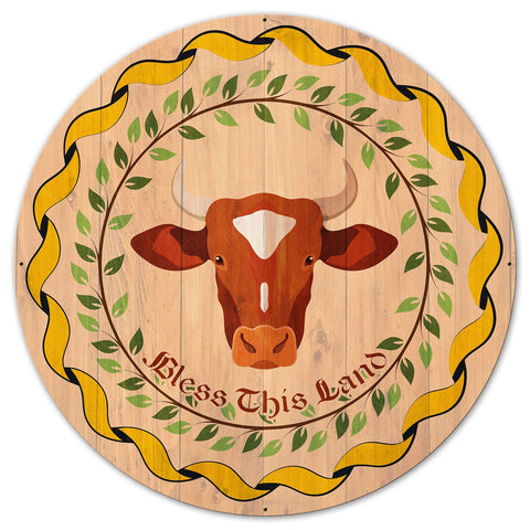 Cow Hex Sign 36 x 36 Custom Shape Metal Sign