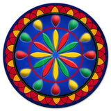 Daddy Hex Sign Blue Bkgd 36 x 36 Custom Shape Metal Sign