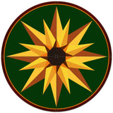 Sunflower Green Bkgd 4PCS 48 x 48 Custom Shape Metal Sign