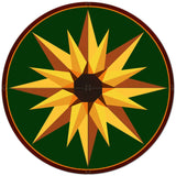 Sunflower Green Bkgd 4PCS 48 x 48 Custom Shape Metal Sign