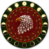Eagle And Branches Hex Sign 28 x 28 Round Metal Sign