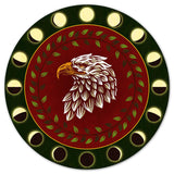 Eagle And Branches Hex Sign 36 x 36 Custom Shape Metal Sign