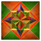 8 Point And Triangles Prism Colors 36 x 36 Custom Shape Metal Sign