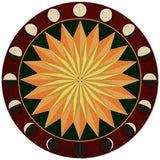 Moon Phases Hex Sign Multi Starburst Red Green 4PCS 42 x 42 Custom Shape Metal Sign