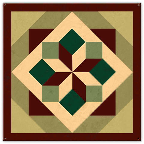 Morning Star Design 4 30 x 30 Custom Shape Metal Sign