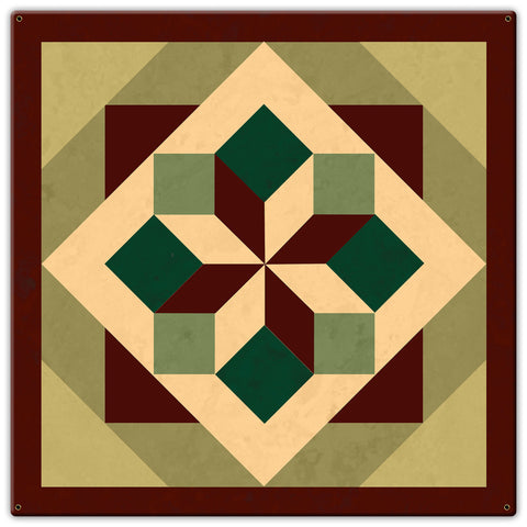 Morning Star Design 4 30 x 30 Custom Shape Metal Sign