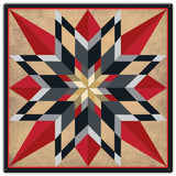 16 Point Star Red 30 x 30 Custom Shape Metal Sign