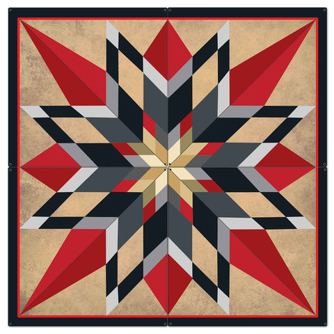 16 Point Star 4PCS 42 x 42 Custom Shape Metal Sign