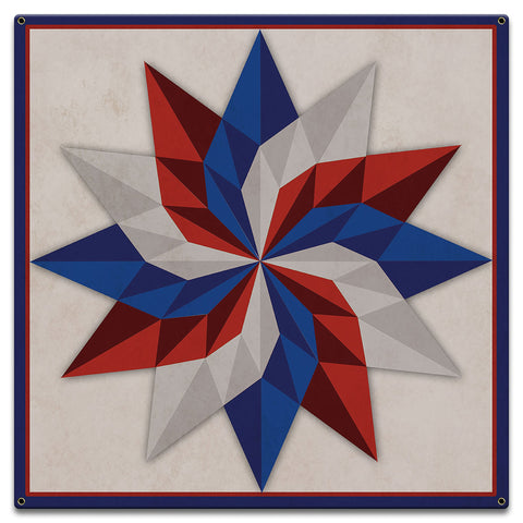 Starburst Design 4 18 x 18 Custom Shape Metal Sign