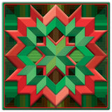 Christmas Colored Box Quilt 30 x 30 Custom Shape Metal Sign