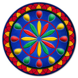 Daddy Hex Sign Blue Bkgd 18 x 18 Custom Shape Metal Sign