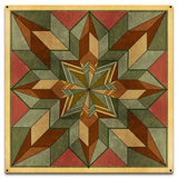 Box Pattern Desert Tone 18 x 18 Custom Shape Metal Sign