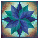 AROUND THE WORLD STARBURST PATTER 4PCS 48 x 48 Custom Shape Metal Sign