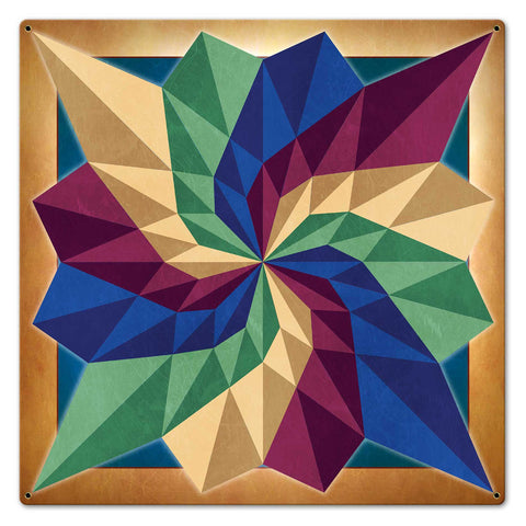 AQP672   DAHILA SQUARE Metal Sign