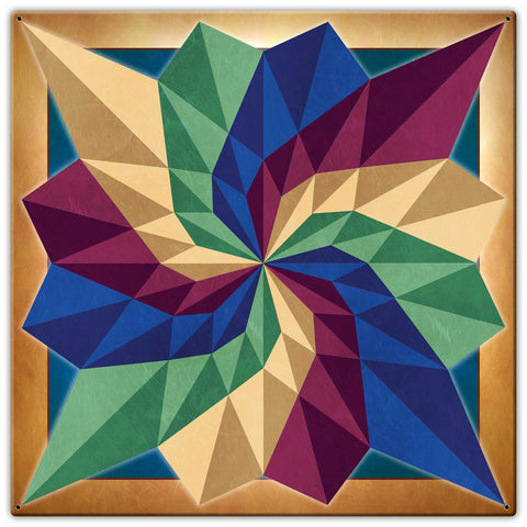 AQP673 - DAHILA SQUARE Metal Sign