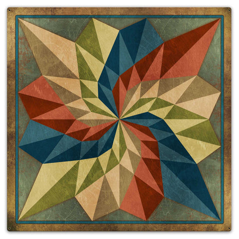 AQP678 - DAHILA SQUARE Metal Sign
