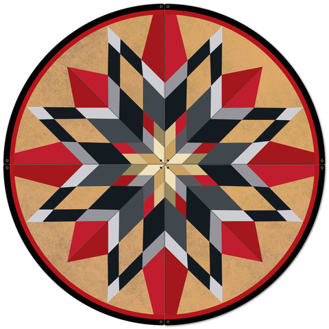 AQP681 - 16 Point Star Original Metal Sign