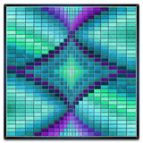 AQP686   WAVE QUILT BLUE Metal Sign