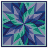 AQP687   Starburst Blue Metal Sign