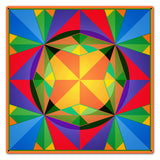 Triangles Squares Circles Quilt 24 X 24 vintage metal sign Metal Sign