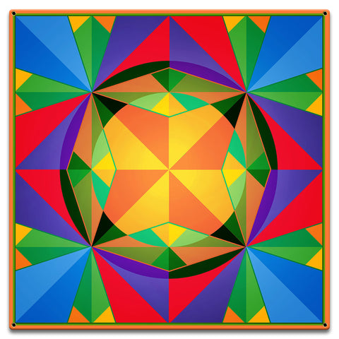 Triangles Squares Circles Quilt 18 X 18 vintage metal sign Metal Sign