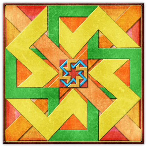 Box New Design Orange Green Yellow 30 X 30 vintage metal sign Metal Sign