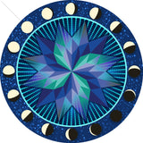 Moon Phases Glowing Stars Hex 14 X 14 vintage metal sign Metal Sign
