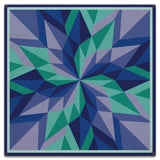 Starburst Blue 18 X 18 vintage metal sign Metal Sign