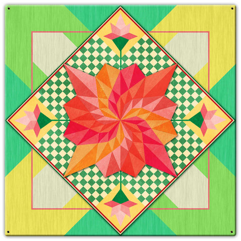 Spring Flowers 30 X 30 vintage metal sign Metal Sign