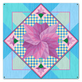 Spring Flowers Blue 24 X 24 vintage metal sign Metal Sign