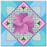 Spring Flowers Blue 30 X 30 vintage metal sign Metal Sign