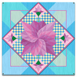 Spring Flowers Blue 18 X 18 vintage metal sign Metal Sign