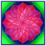 Rose Dahilia Blue Border 30 X 30 vintage metal sign Metal Sign