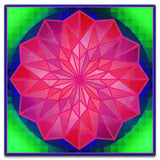 Rose Dahilia Blue Border 18 X 18 vintage metal sign Metal Sign