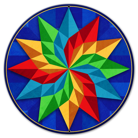 Pinwheel with Background 18 X 18 vintage metal sign Metal Sign