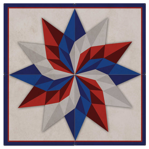 Starburst 4 Design 4pcs 48 X 49 vintage metal sign Metal Sign