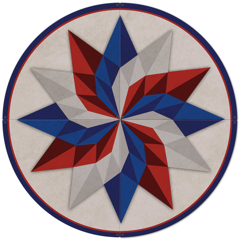 Starburst 4 Design 4pcs 48 X 48 vintage metal sign Metal Sign