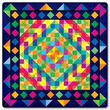 Squares Triangle Tapestry Look Blue 12 X 12 vintage metal sign Metal Sign