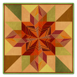 Earth Tones Patchwork Quilt 24 X 24 vintage metal sign Metal Sign