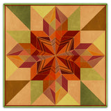 Earth Tones Patchwork Quilt 36 X 36 vintage metal sign Metal Sign