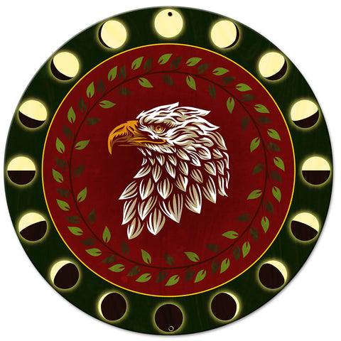 Eagle and Branches Hex 18 X 18 vintage metal sign Metal Sign