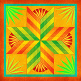 Summer Solstice Quilt Orange 24 X 24 vintage metal sign Metal Sign