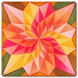 Rose Dahlia Quilt 12 X 12 vintage metal sign Metal Sign