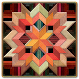 Box Log Cabin Earth Tone Pattern 12 X 12 vintage metal sign Metal Sign