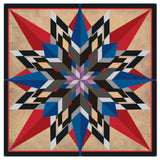 16 Point Star Red Blue 4pcs Metal Sign 72in X72in Metal Sign